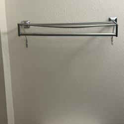 Broken towel rack, it was so loose you couldn't put anything on it.