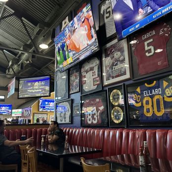 Dog House Grill - Wall of Fresno state alum jerseys - Sports Bars Near Me - Fresno, California Dog House Grill - Wall of Fresno state alum jerseys - Sports Bars Near Me - Fresno, California