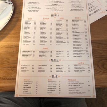 Cantina Frida - Drink menu - New Mexican Cuisine Near Me - Beverly Hills, California