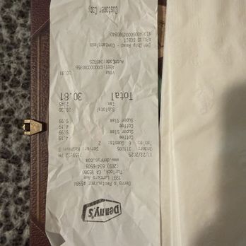 Denny's - Receipt - American Near Me - Turlock, California