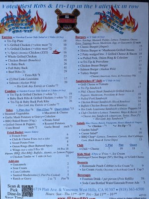 Menu photo 6 All American BBQ West Hills, CA