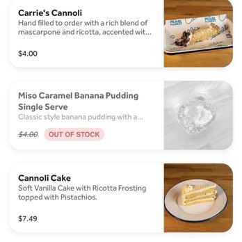 Carmella's - On the menu shows a cake - Coffee & Tea Near Me - Denver, Colorado