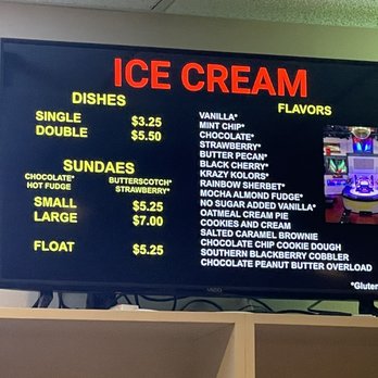 Organ Stop Pizza - Ice cream menu - Pizza Near Me - Mesa, Arizona