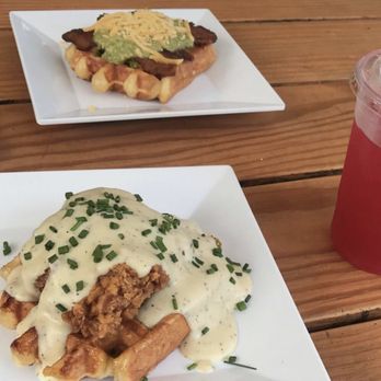 The Waffle Window - Chicken and waffle and spicy jalapeño - Breakfast & Brunch Near Me - Portland, Oregon
