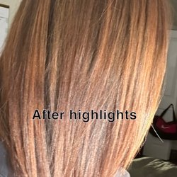 J Co Salon & Blo Dry Bar - My hair after Trish added highlights.