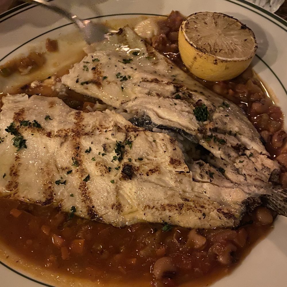 Provender Hall - Trout with beans - Southern Near Me - Fort Worth, Texas Provender Hall - Trout with beans - Southern Near Me - Fort Worth, Texas