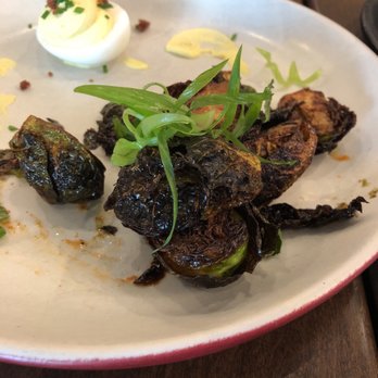 Culinary Dropout - Burnt "Korean Style Brussels Sprouts" yay - New American Near Me - Austin, Texas Culinary Dropout - Burnt "Korean Style Brussels Sprouts" yay - New American Near Me - Austin, Texas