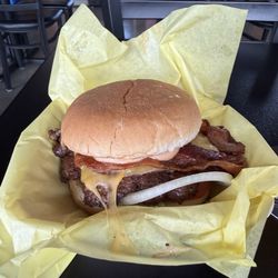 Pig Cow Spud - They really know how to make a *perfect burger! Smashed cheese bacon cow