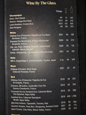 Menu photo 8 The Vault Las Vegas, NV Menu photo 8 The Vault Las Vegas, NV