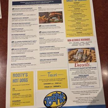 Booty’s Wings Burgers Beer - Menu - Mar, 2026 - Tacos Near Me - Goodyear, Arizona Booty’s Wings Burgers Beer - Menu - Mar, 2026 - Tacos Near Me - Goodyear, Arizona