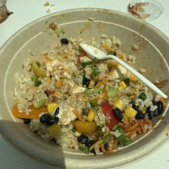 Freshii - Pangoa bowl with tofu and fiery bbq sauce on the side (19.16$) - New American Near Me - Sacramento, California