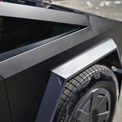 Cybertruck with Xpel prime XR plus window tinting, satin black Xpel colored PPF and full fusion plus satin ceramic coating.