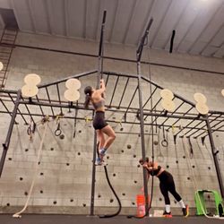 Never thought I would be able to climb a rope but the coaches helped me through it!!!