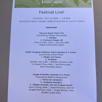 The CIA at Copia - 7/8/25 FYI. Program - Cooking Schools Near Me - Napa, California The CIA at Copia - 7/8/25 FYI. Program - Cooking Schools Near Me - Napa, California