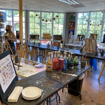 Wine & Design - Overlooking the painting area - Party & Event Planning Near Me - Charlotte, North Carolina