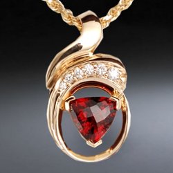 Jewelry Designs By Victor - Garnet and Diamond