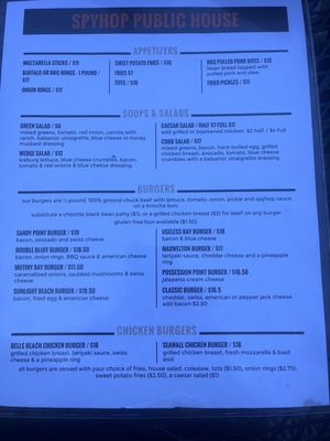 Menu photo 1 Spyhop Public House Langley, WA Menu photo 1 Spyhop Public House Langley, WA