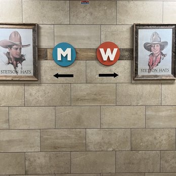 Hat Six Travel Center - Cute bathroom signs - Gas Stations Near Me - Evansville, Wyoming