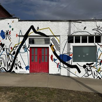 The Dust Collective - Dust Front exterior entrance. Mural by Ashley Mary Art - Used, Vintage & Consignment Near Me - Des Moines, Iowa The Dust Collective - Dust Front exterior entrance. Mural by Ashley Mary Art - Used, Vintage & Consignment Near Me - Des Moines, Iowa