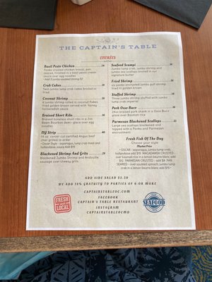Menu photo 8 Captains Table Ocean City, MD Menu photo 8 Captains Table Ocean City, MD