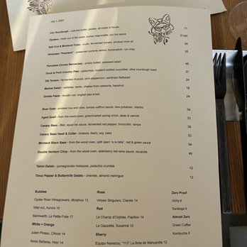 Foxface Natural - Dinner menu - Seafood Near Me - New York, New York Foxface Natural - Dinner menu - Seafood Near Me - New York, New York