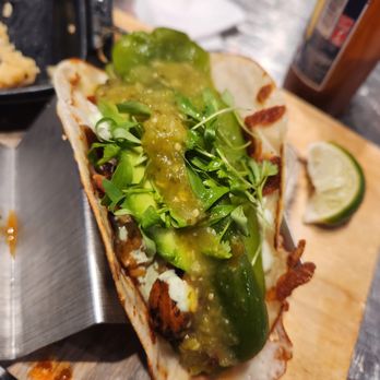 Culichis Urban Kitchen - My favorite!!!! Stuffed Anaheim pepper with cheese and octopus - Sushi Bars Near Me - Gilroy, California