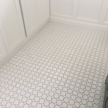 A Cut Above Construction - New bathroom floor tile. - General Contractors Near Me