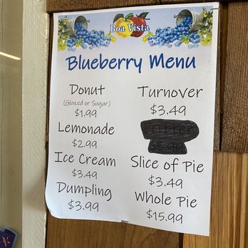 Boa Vista Orchards - Blueberry Days Menu - only until the 15th! - Fruits & Veggies Near Me - Placerville, California