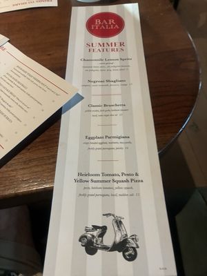 Menu photo 1 Bar Italia Lakewood Ranch, FL