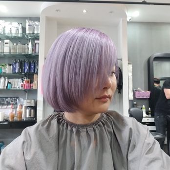 Xcellent Hair Square - After coloring. It's perfect shade of purple!!! Awesome!! - Hair Salons Near Me - Flushing, New York Xcellent Hair Square - After coloring. It's perfect shade of purple!!! Awesome!! - Hair Salons Near Me - Flushing, New York