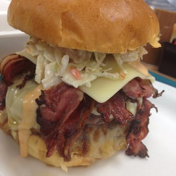 Doogie's - Caveman burger... crazy and amazing! Don't eat more than 1 every 6 months lol - Hot Dogs Near Me - Newington, Connecticut
