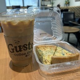 Quiche and coffee Quiche and coffee
