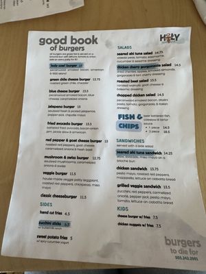 Menu photo 1 Holy Burgers Albuquerque, NM