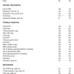 Feeling Smooth - Pricelist (as of Aug 2016)