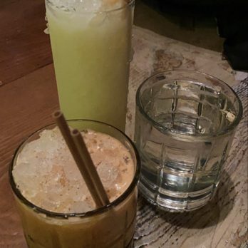 Paper Plane - ABG Milktea (clear),  Thairanosaurus (brown),  Magic Island (yellow) - Cocktail Bars Near Me - San Jose, California