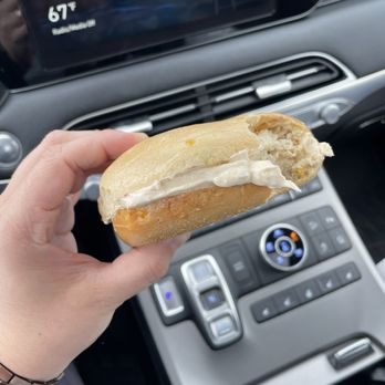 Broadway Bagel & Bakery - Asiago with veggie cream cheese - Bagels Near Me - Jerome, Illinois Broadway Bagel & Bakery - Asiago with veggie cream cheese - Bagels Near Me - Jerome, Illinois