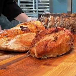 First one to get a slice of  Thanksgiving turkey & prime rib.