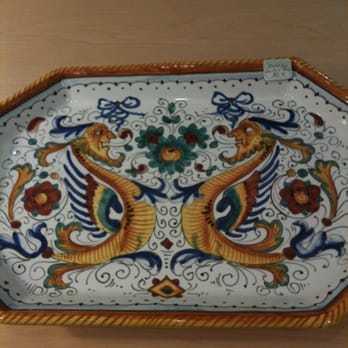 Bella Ceramica - Beautiful platter with dragon motif - Home Decor Near Me - Oakland, California