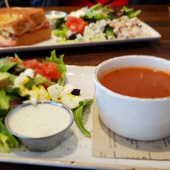 First Watch - Tomato basil with Cobb salad - Breakfast & Brunch Near Me - Euless, Texas First Watch - Tomato basil with Cobb salad - Breakfast & Brunch Near Me - Euless, Texas