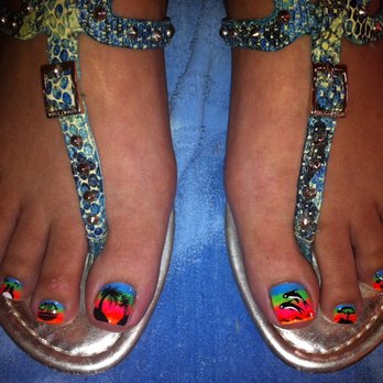 Hot Nails & Spa - Summer toes nails design look fabulous @ hot nails and spa - Nail Salons Near Me - Rowlett, Texas
