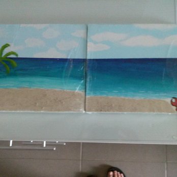 Riu Palace Peninsula - Our paintings from the class we took! - Hotels Near Me - Cancún, ROO