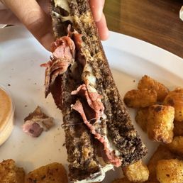 Pastrami on Rye ($22) with tots (+$4 but totally worth it!) Pastrami on Rye ($22) with tots (+$4 but totally worth it!)