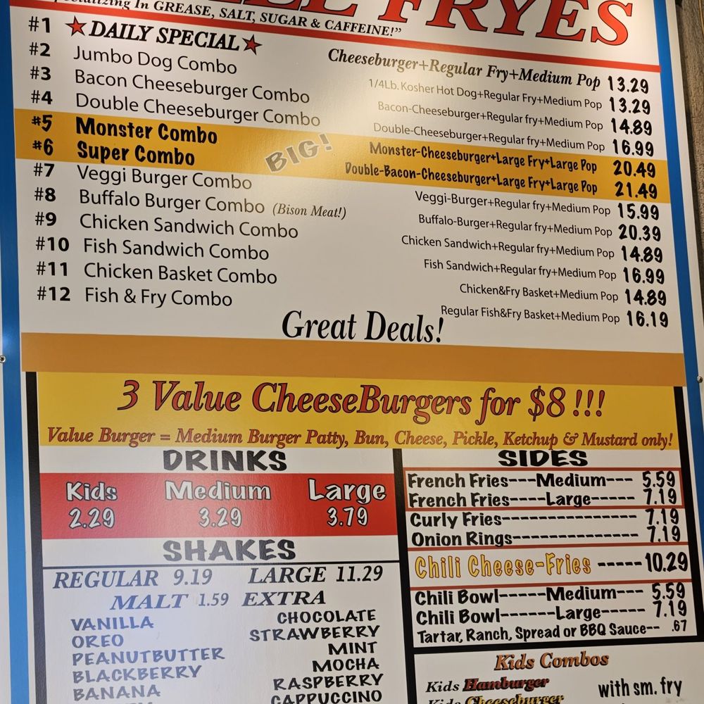 Small Fryes - Menu board - Burgers Near Me - Fall City, Washington Small Fryes - Menu board - Burgers Near Me - Fall City, Washington