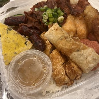 King Com Tam - King Com Tam Special Rice Plate: 10 items protein, broken rice, veggies, sauce; soup on the side. - Vietnamese Near Me - San Gabriel, California King Com Tam - King Com Tam Special Rice Plate: 10 items protein, broken rice, veggies, sauce; soup on the side. - Vietnamese Near Me - San Gabriel, California