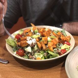 Nando's - Superfuel Salad - Quinoa, sweet potato, avocado, feta, mixed leaves, cucumber & tomato, served with balsamic vinaigrette