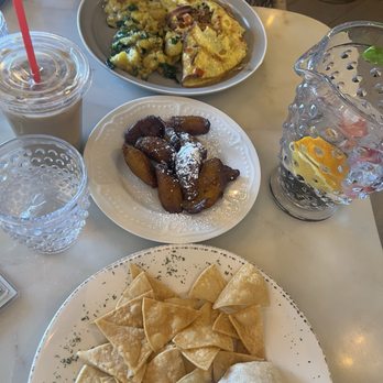 Mamimosas - Iced Vanilla Bean Latte, Carnitas Omelette, Sweet Plantains, and Breakfast Burrito. - Breakfast & Brunch Near Me - West Covina, California Mamimosas - Iced Vanilla Bean Latte, Carnitas Omelette, Sweet Plantains, and Breakfast Burrito. - Breakfast & Brunch Near Me - West Covina, California