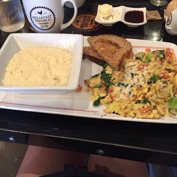 Breakfast Republic - Veggie scramble, substituted potatoes for grits. - Breakfast & Brunch Near Me - Encinitas, California Breakfast Republic - Veggie scramble, substituted potatoes for grits. - Breakfast & Brunch Near Me - Encinitas, California