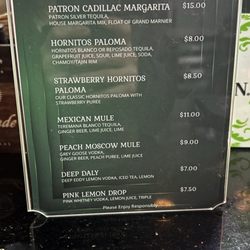 Kelli's - Drink Specials Menu