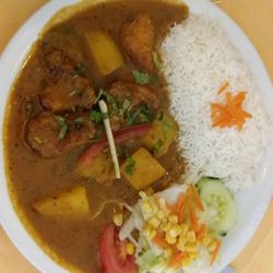 India House - Mittagstisch : Fisch Curry für 6,90 Euro gut gewürzt sehr lecker. Eine Empfehlung wert