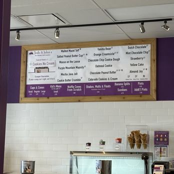 Josh & John's - Menu - Ice Cream & Frozen Yogurt Near Me - Colorado Springs, Colorado